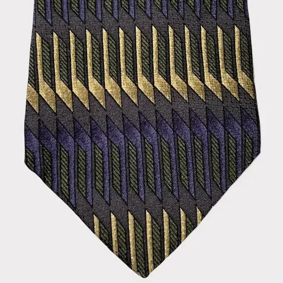 Bill Blass Black Label Multicolor Silk Necktie - Picture 1 of 10